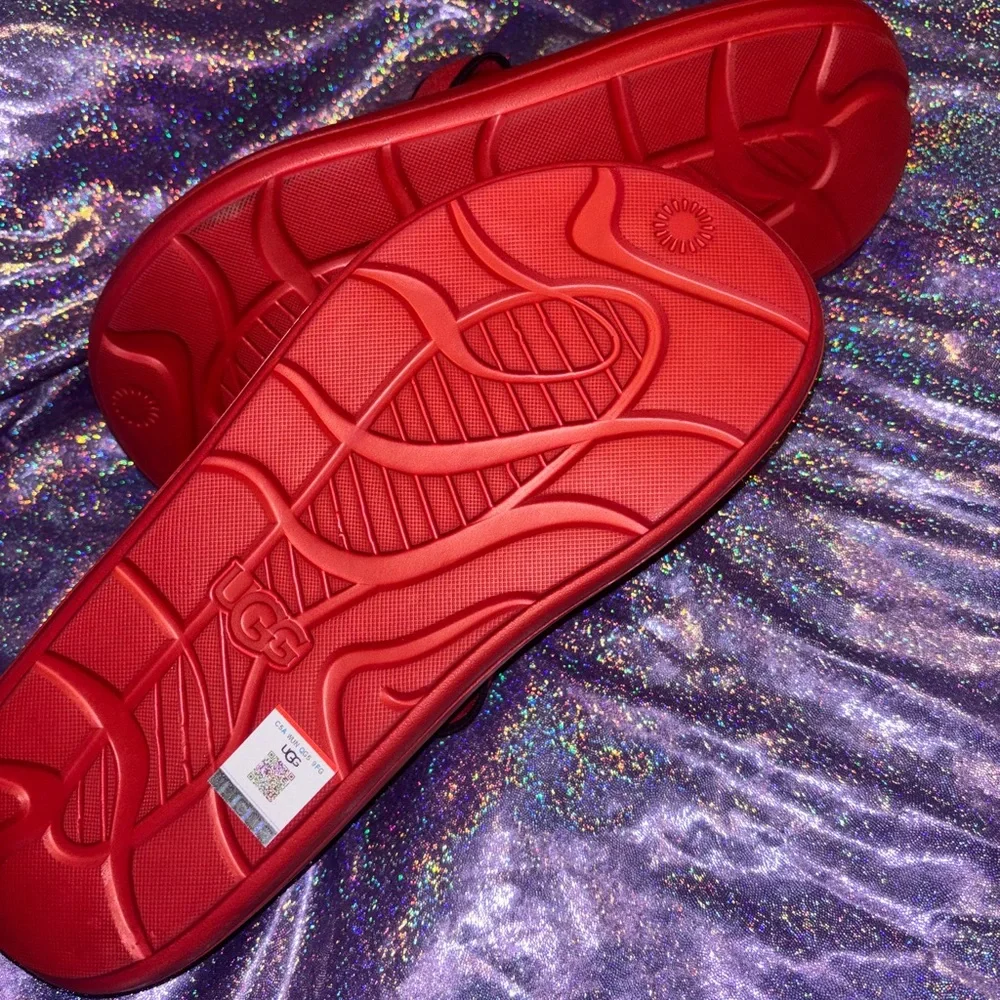Mens Red UGG Slides